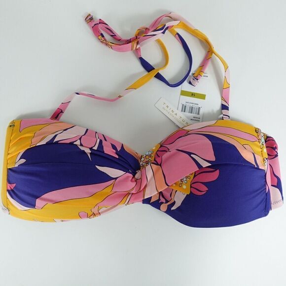 Trina Turk Womens Breeze Twist Bandeau Size 14 - Picture 1 of 9